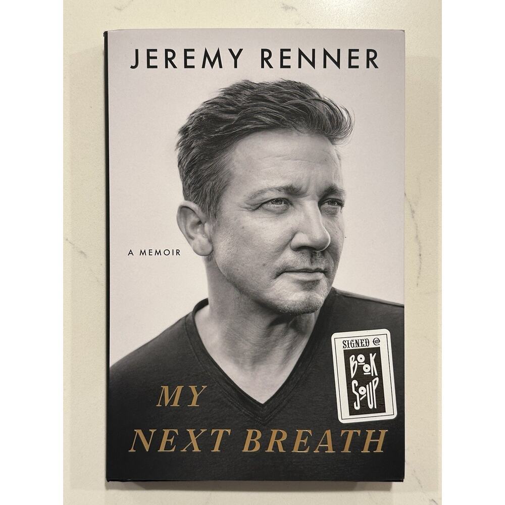 Jeremy Renner SIGNED BOOK My Next Breath Hardcover ~ AUTOGRAPHED #2